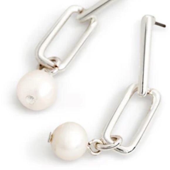 Demdaco New Pearls From Within Silver Drop Earrings NWT - Picture 5 of 6